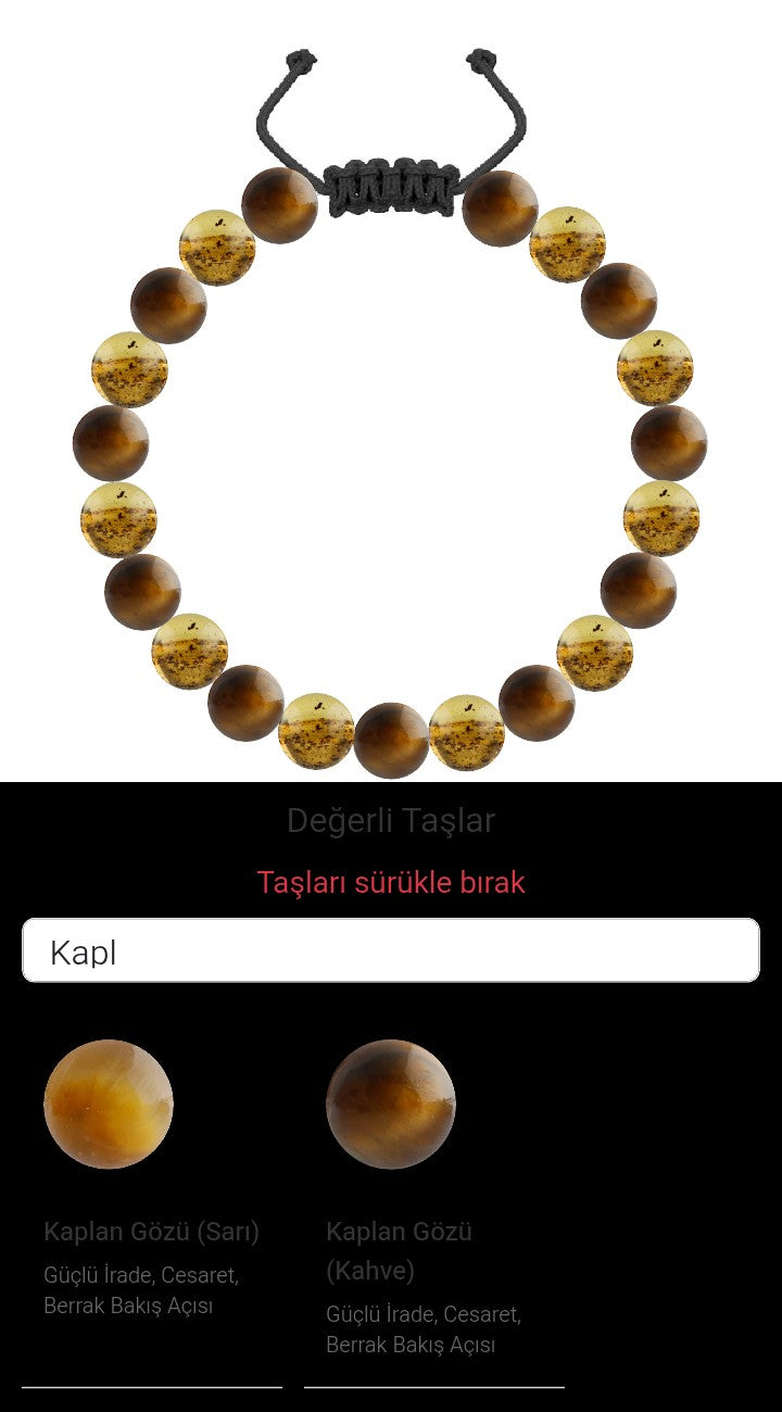 Özel Tasarım Merdiven Kapama Bileklik - 21 Taş - Özel Tasarım Görseli