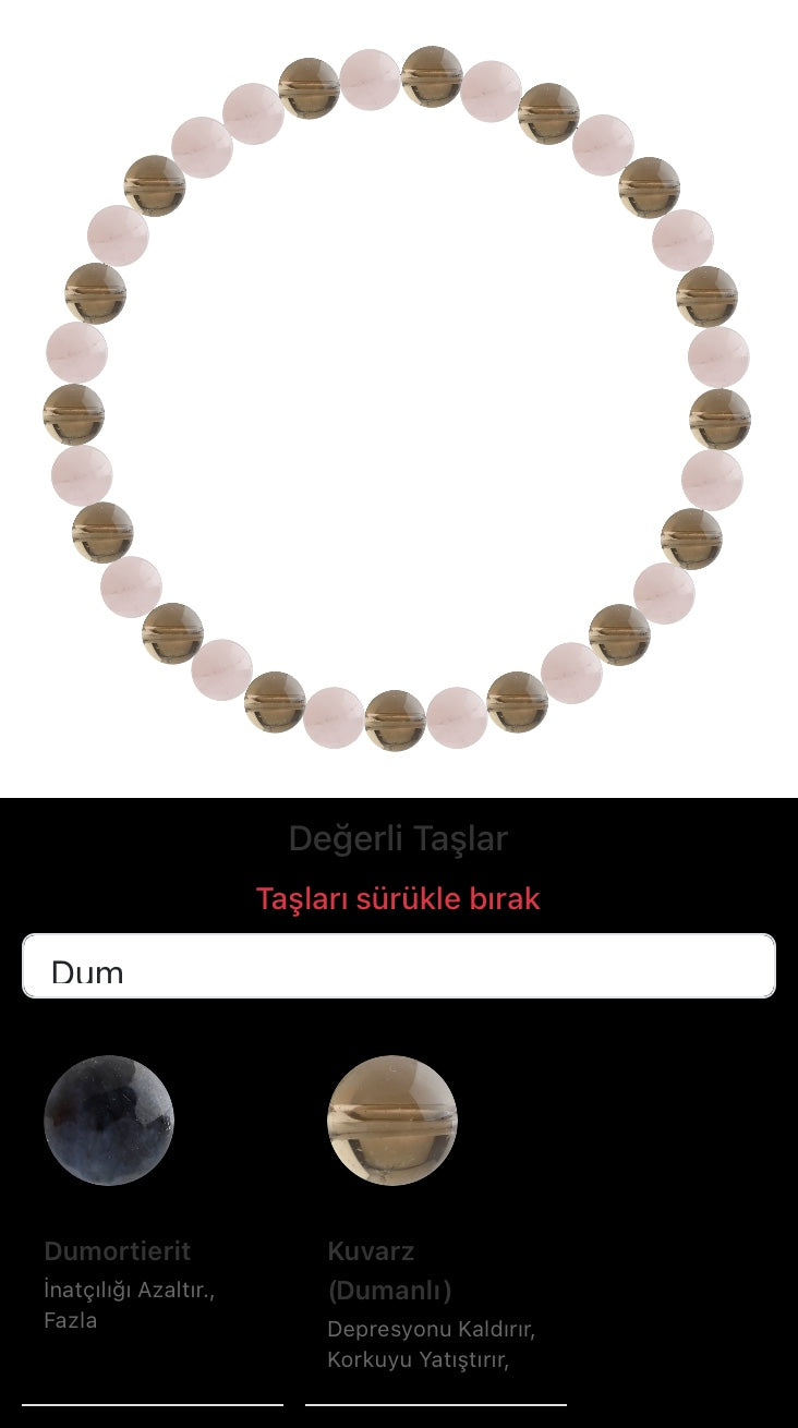 Özel Tasarım Elastik Misineli - 33 Taş - Özel Tasarım Görseli