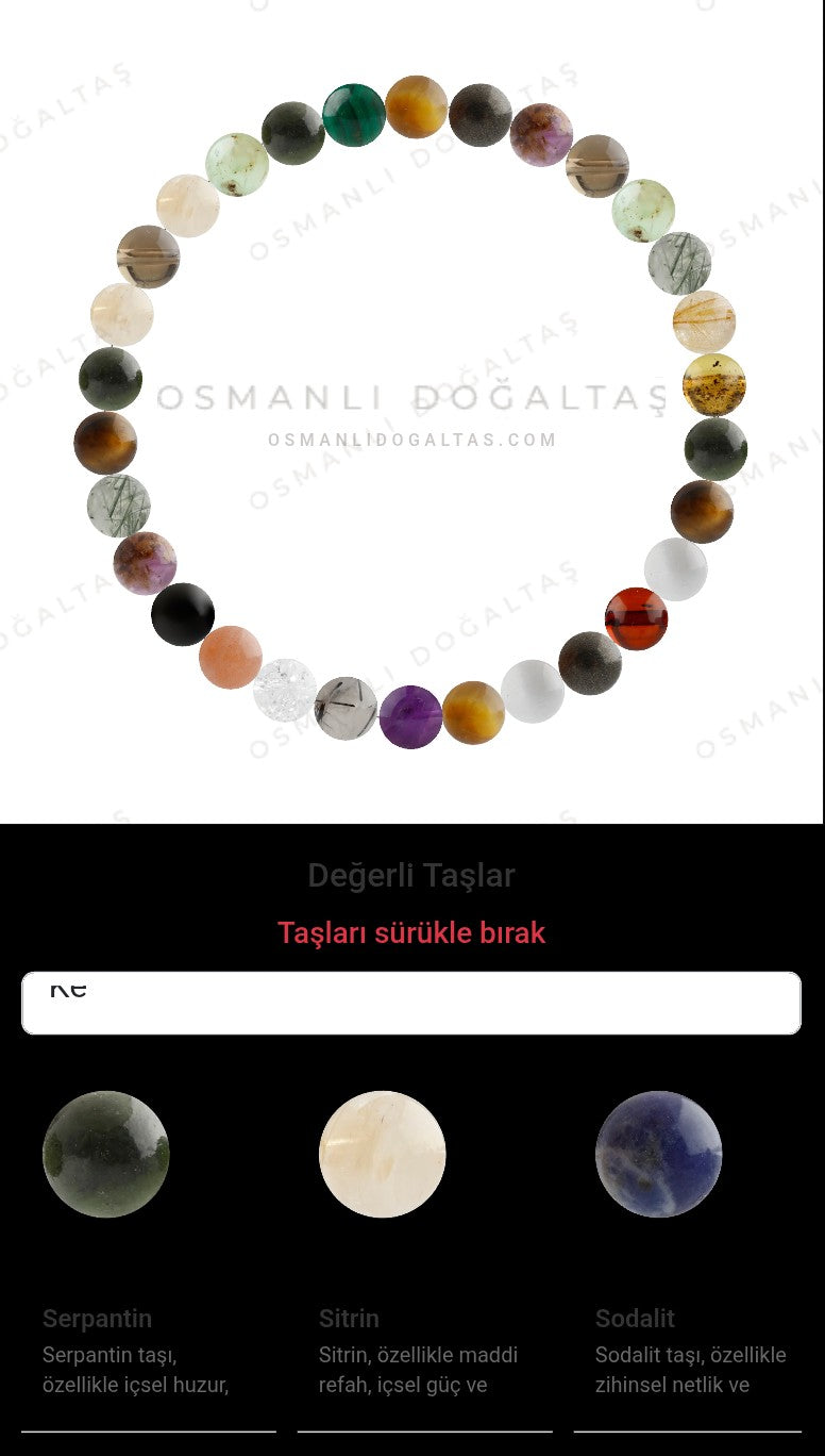 Özel Tasarım Elastik Misineli - 30 Taş - Özel Tasarım Görseli