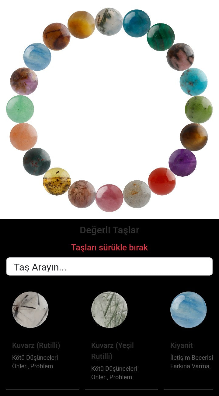 Özel Tasarım Elastik Misineli - 20 Taş - Özel Tasarım Görseli