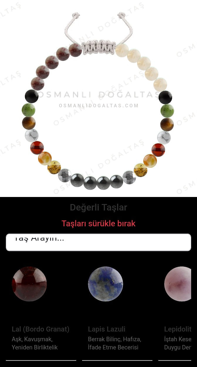 Özel Tasarım Merdiven Kapama Bileklik - 30 Taş - Özel Tasarım Görseli
