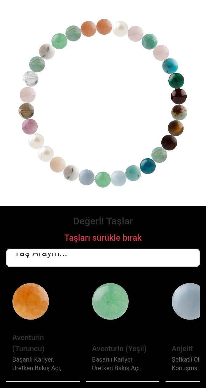 Özel Tasarım Elastik Misineli - 30 Taş - Özel Tasarım Görseli