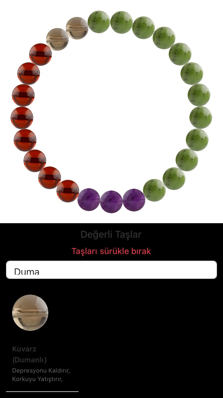 Özel Tasarım Elastik Misineli - 25 Taş - Özel Tasarım Görseli