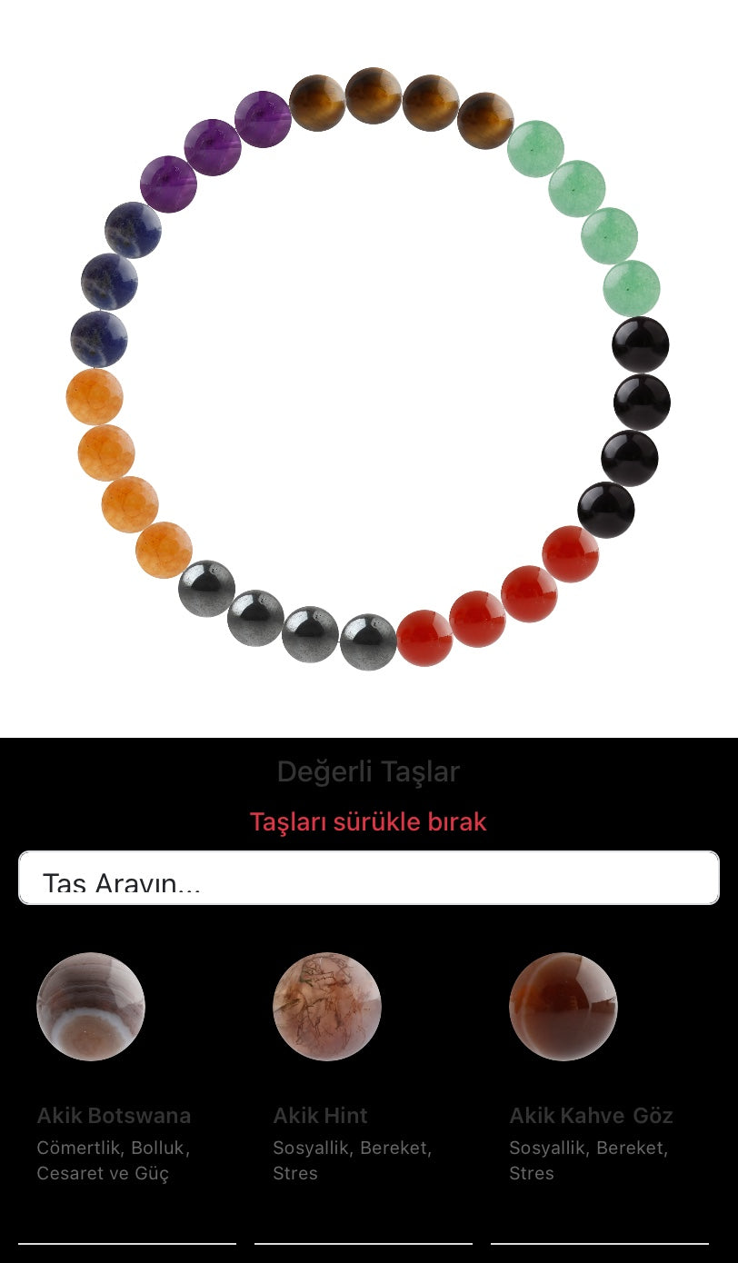 Özel Tasarım Elastik Misineli - 30 Taş - Özel Tasarım Görseli
