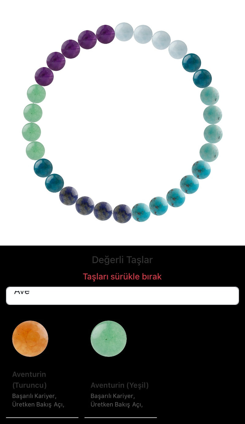 Özel Tasarım Elastik Misineli - 30 Taş