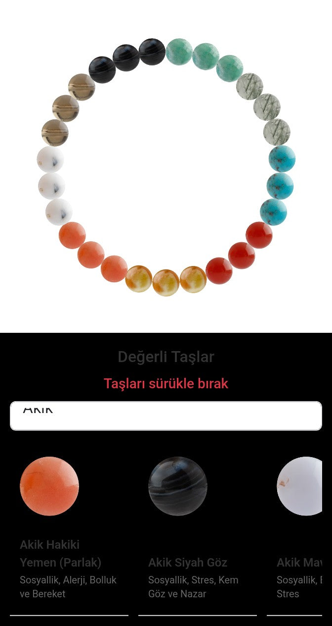 Özel Tasarım Elastik Misineli - 27 Taş - Özel Tasarım Görseli