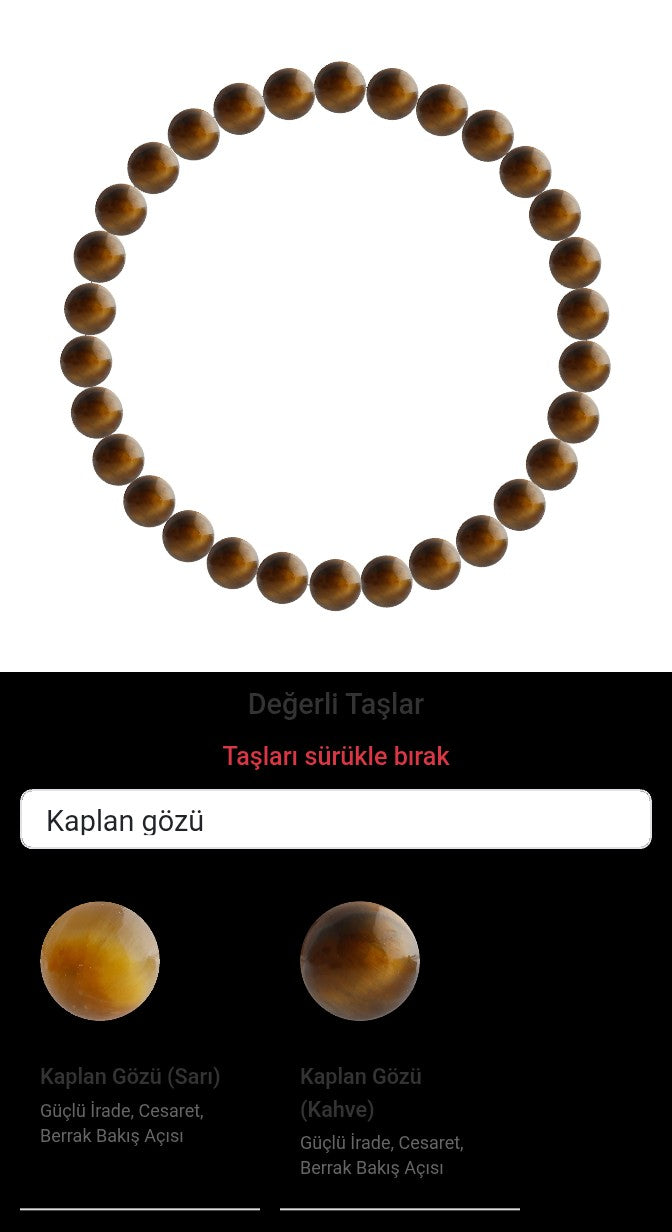 Özel Tasarım Elastik Misineli - 30 Taş - Özel Tasarım Görseli