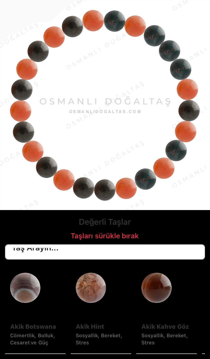 Özel Tasarım Elastik Misineli - 25 Taş - Özel Tasarım Görseli
