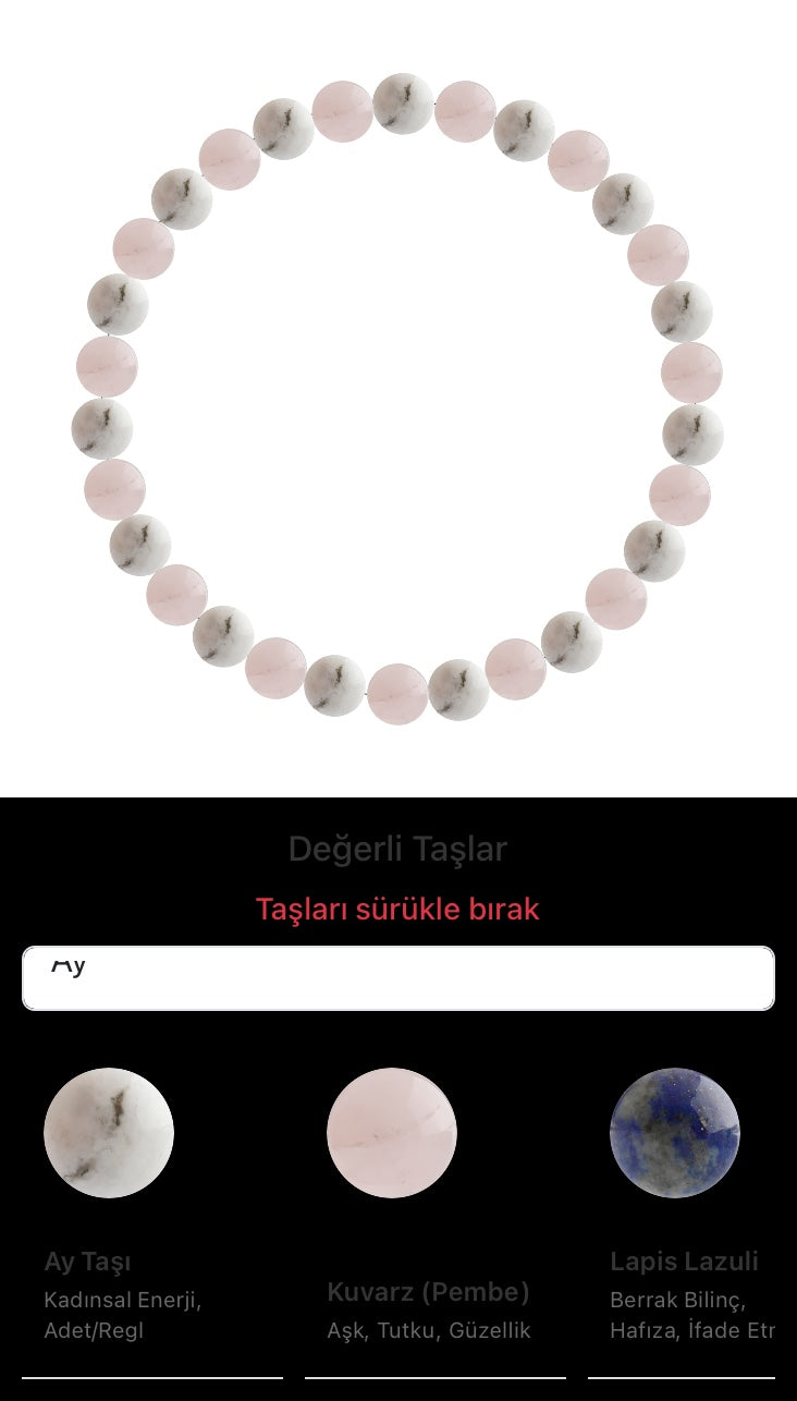 Özel Tasarım Elastik Misineli - 30 Taş
