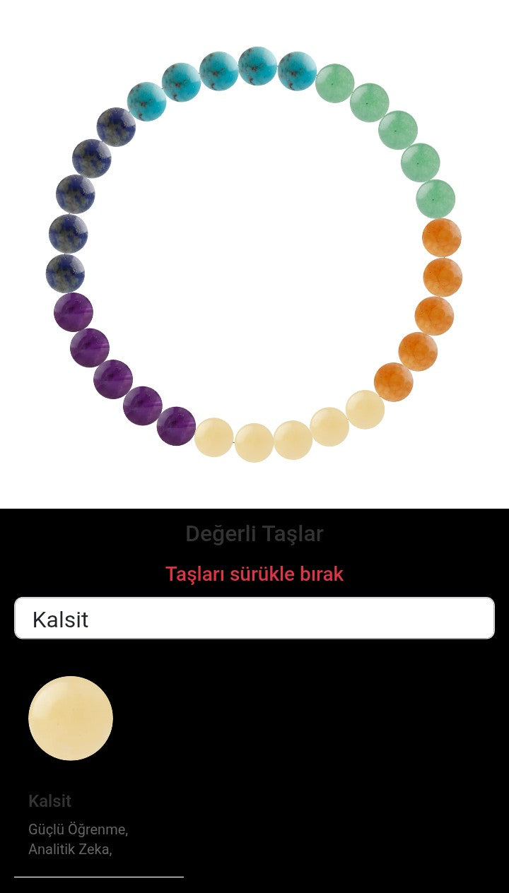 Özel Tasarım Elastik Misineli - 30 Taş - Özel Tasarım Görseli
