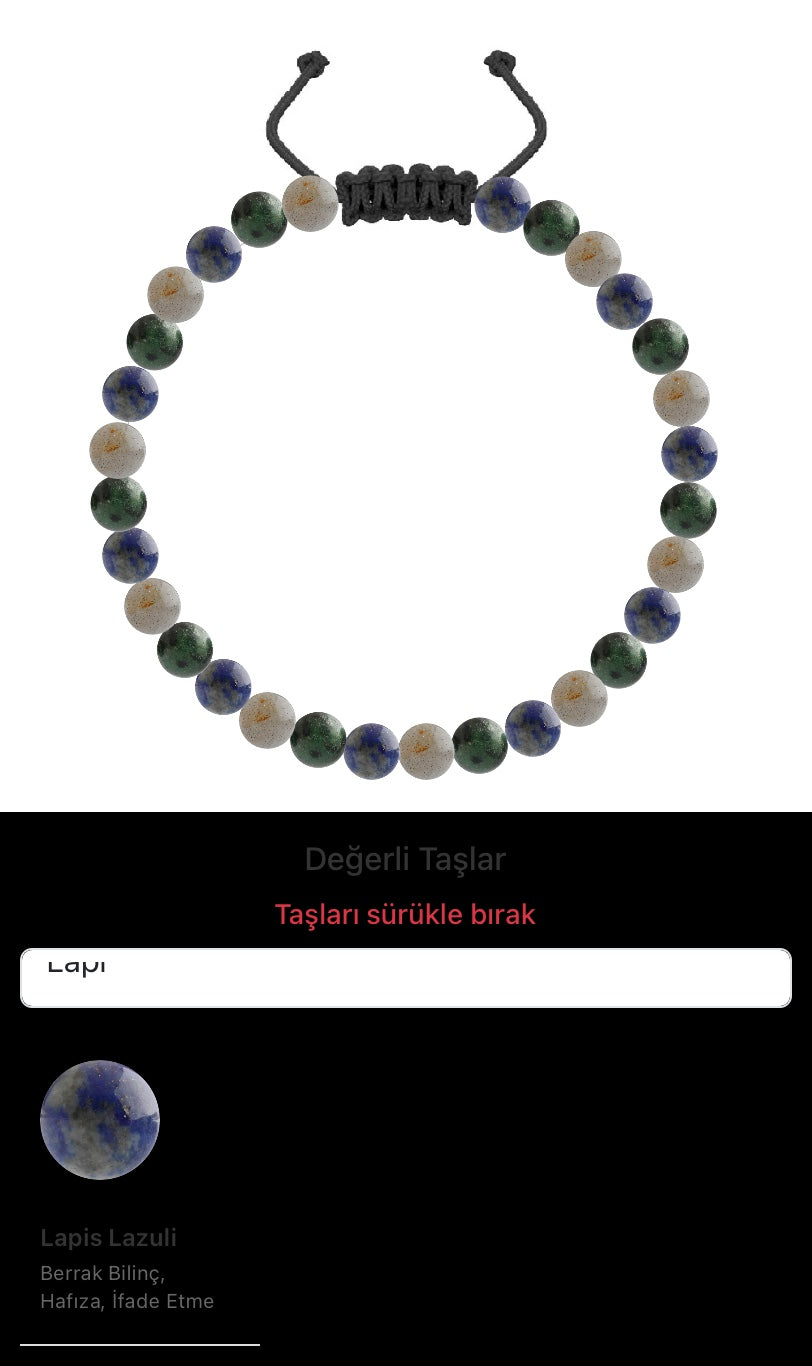 Özel Tasarım Merdiven Kapama Bileklik - 30 Taş - Özel Tasarım Görseli