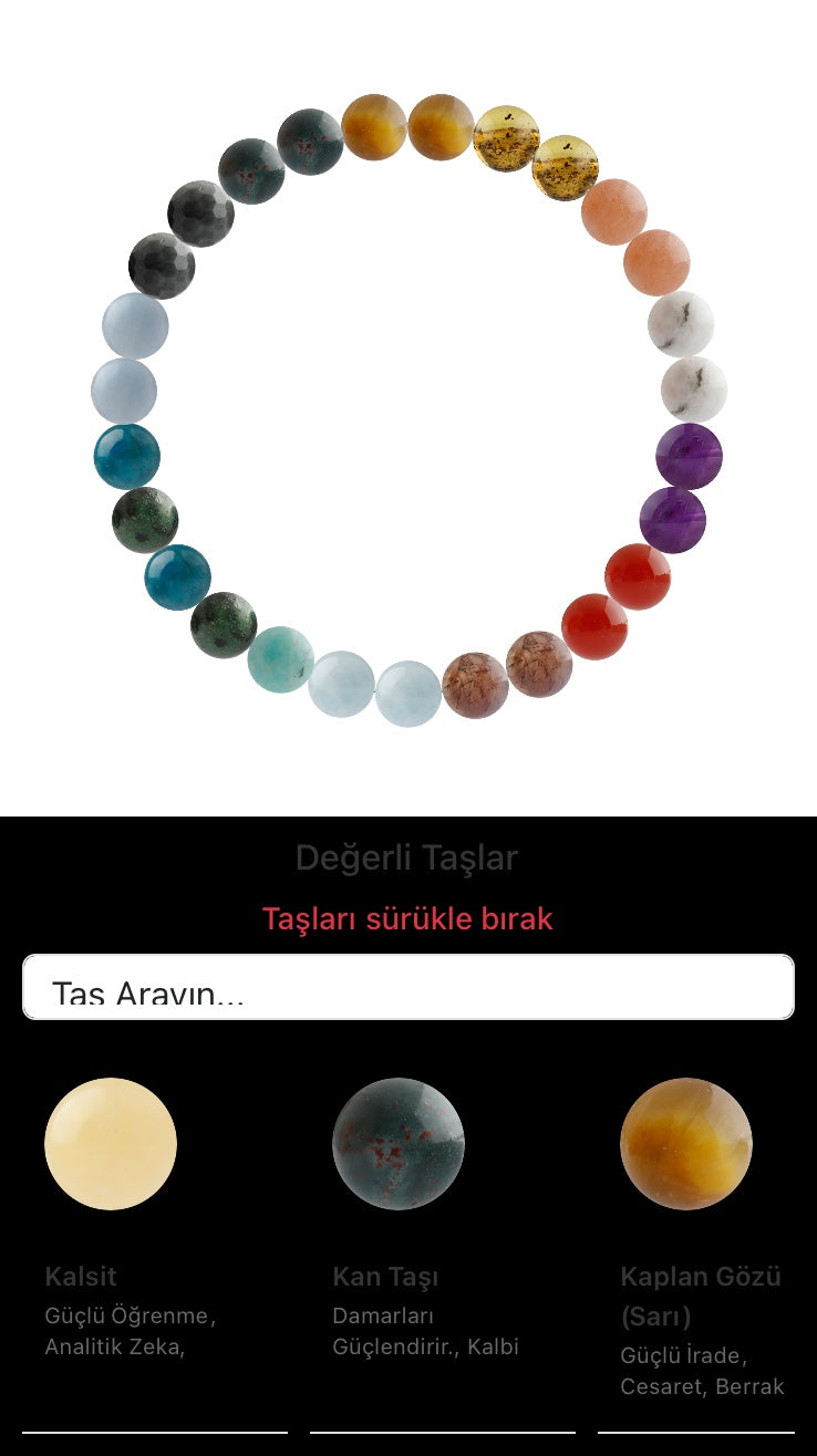 Özel Tasarım Elastik Misineli - 27 Taş - Özel Tasarım Görseli