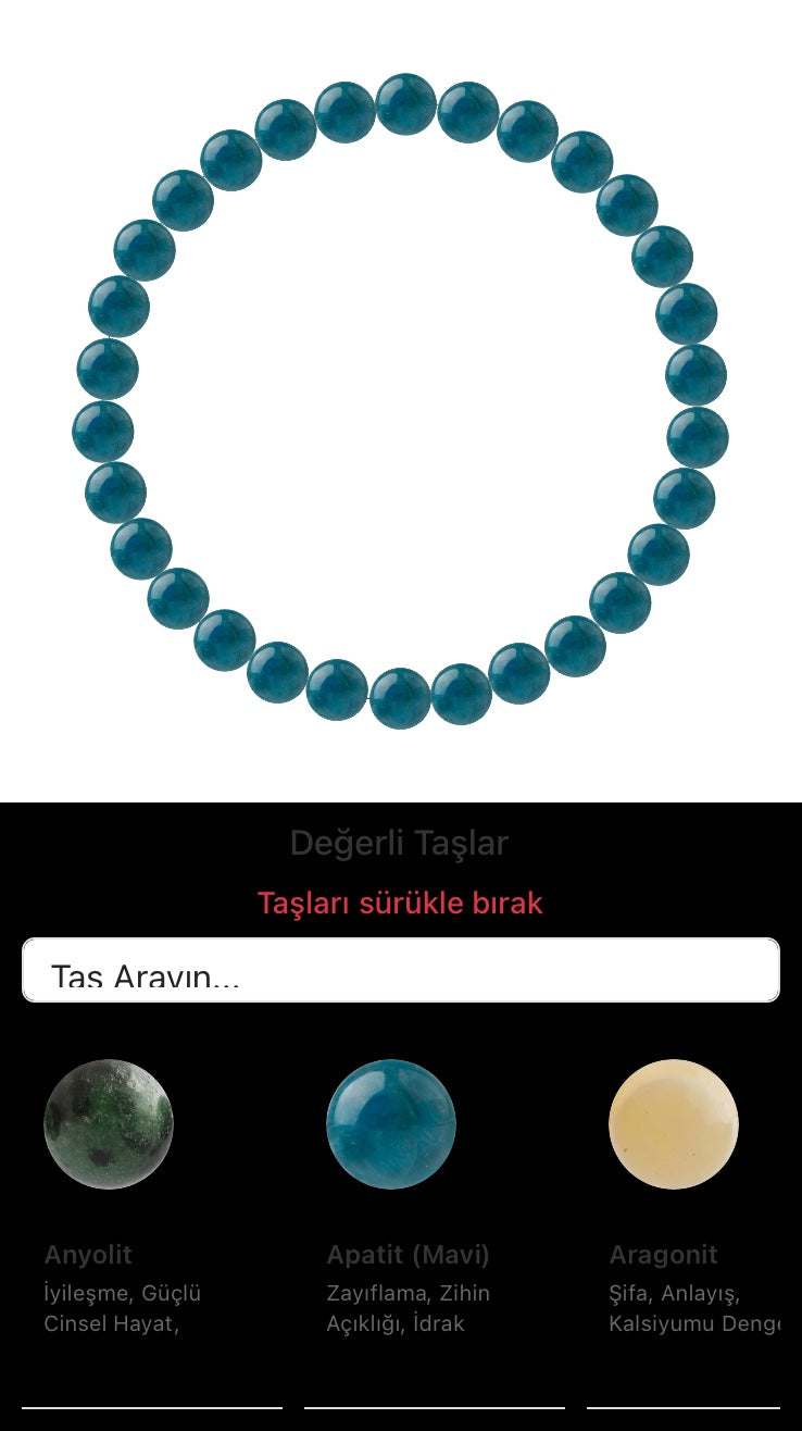 Özel Tasarım Elastik Misineli - 30 Taş - Özel Tasarım Görseli