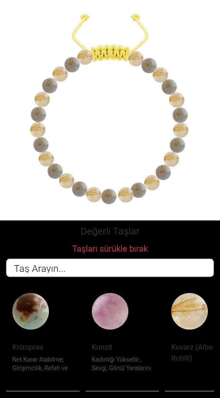 Özel Tasarım Merdiven Kapama Bileklik - 27 Taş - Özel Tasarım Görseli