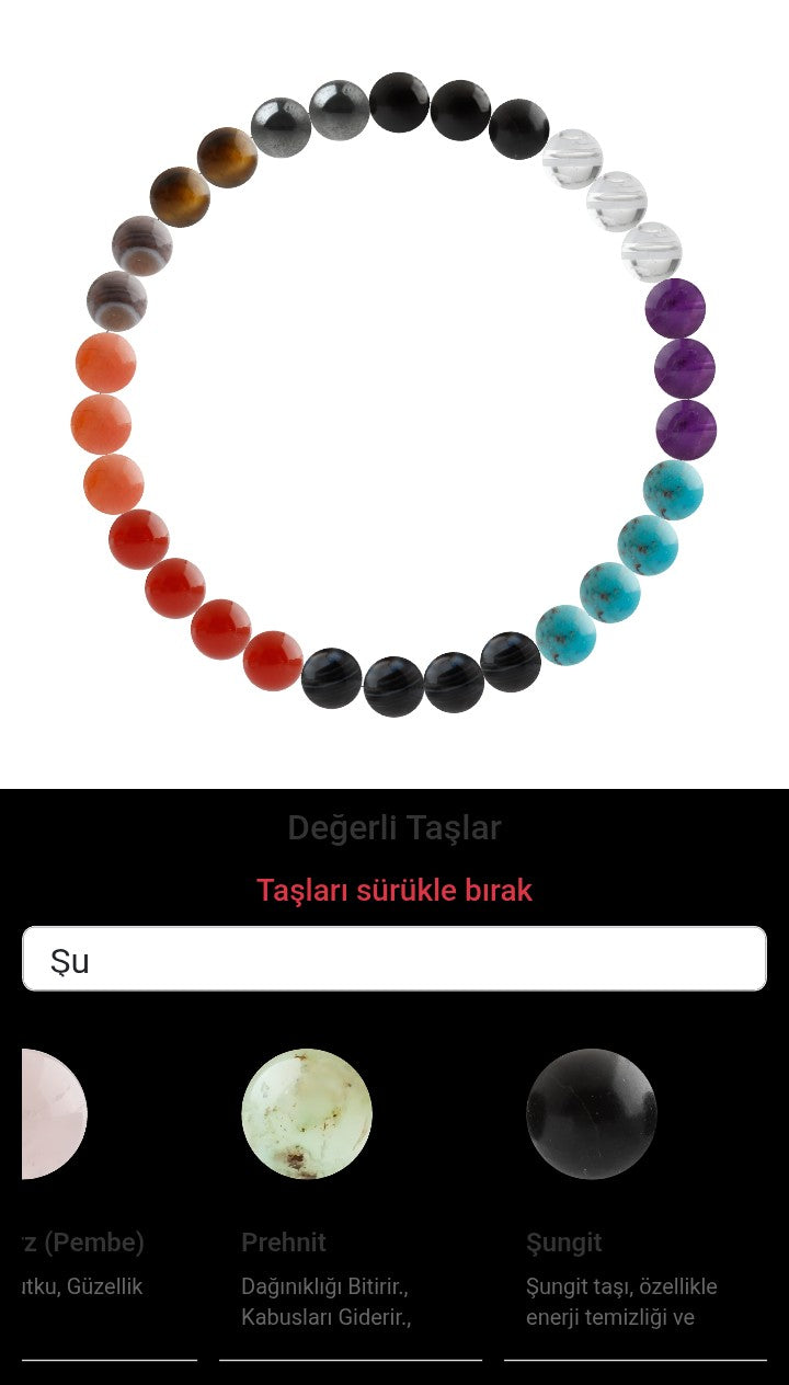 Özel Tasarım Elastik Misineli - 30 Taş - Özel Tasarım Görseli