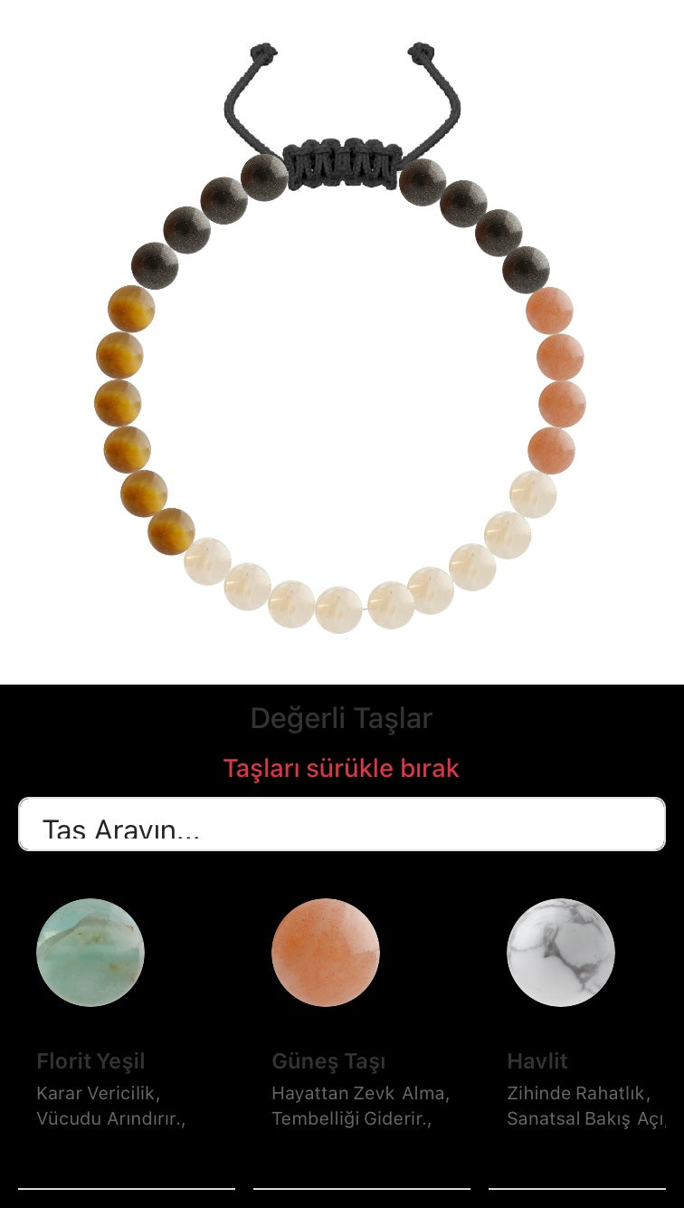 Özel Tasarım Merdiven Kapama Bileklik - 27 Taş - Özel Tasarım Görseli