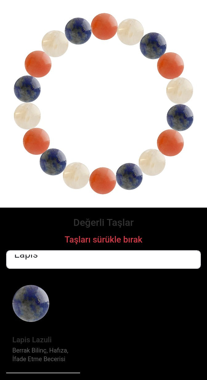 Özel Tasarım Elastik Misineli - 18 Taş - Özel Tasarım Görseli