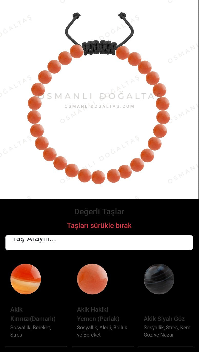 Özel Tasarım Merdiven Kapama Bileklik - 27 Taş - Özel Tasarım Görseli