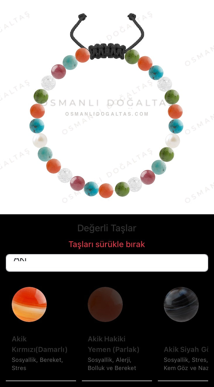 Özel Tasarım Merdiven Kapama Bileklik - 27 Taş - Özel Tasarım Görseli