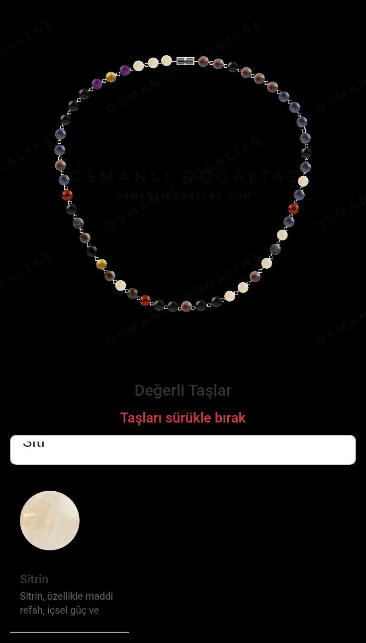 Özel Tasarım Kolye - 50 Taş - Özel Tasarım Görseli