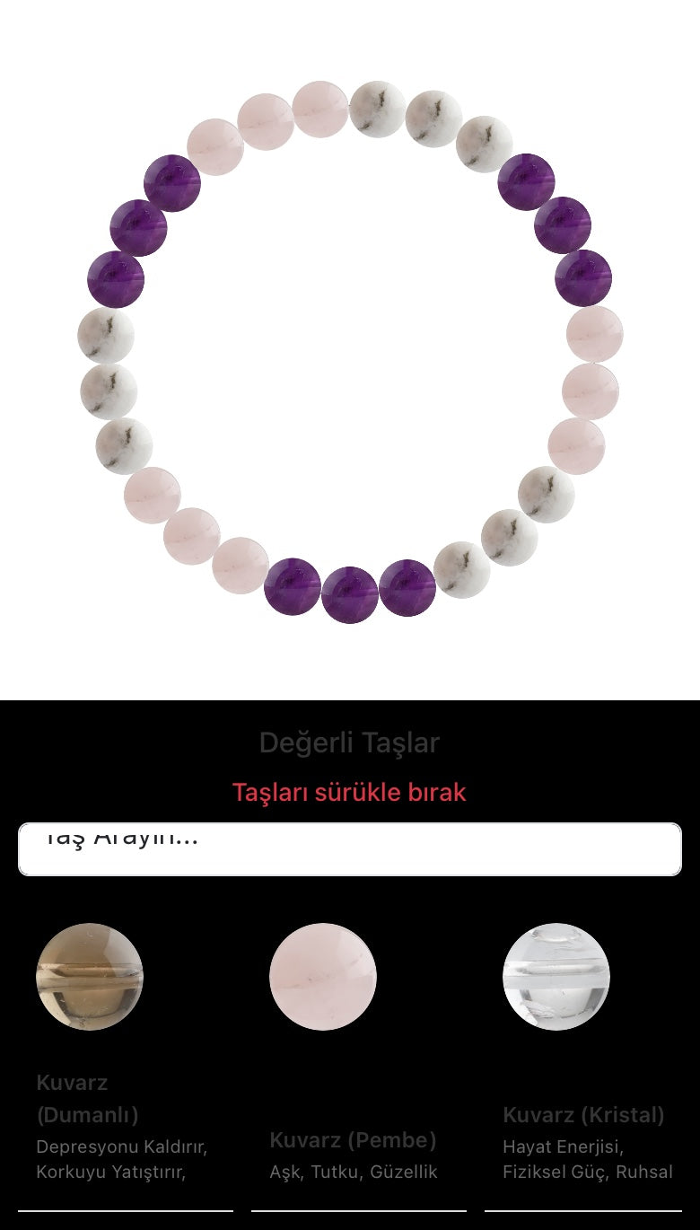 Özel Tasarım Elastik Misineli - 27 Taş - Özel Tasarım Görseli