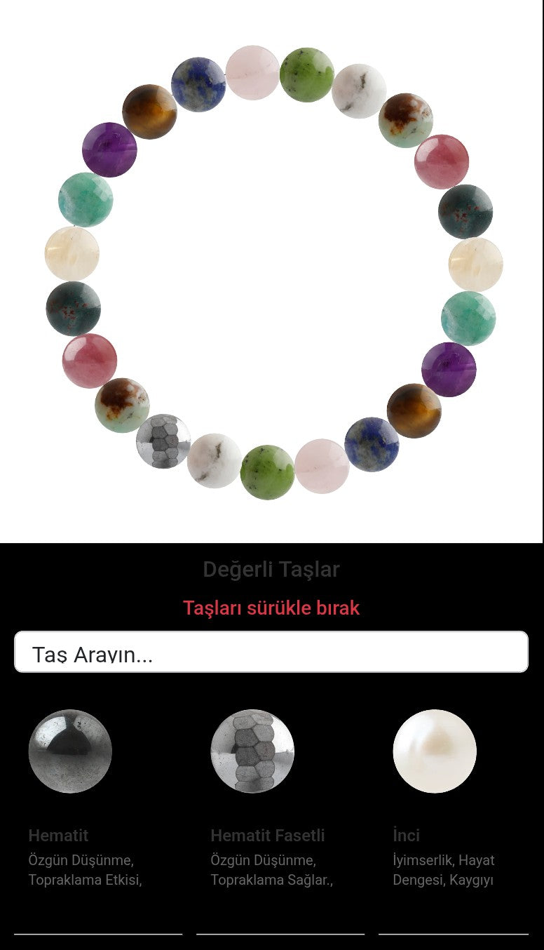 Özel Tasarım Elastik Misineli - 23 Taş - Özel Tasarım Görseli