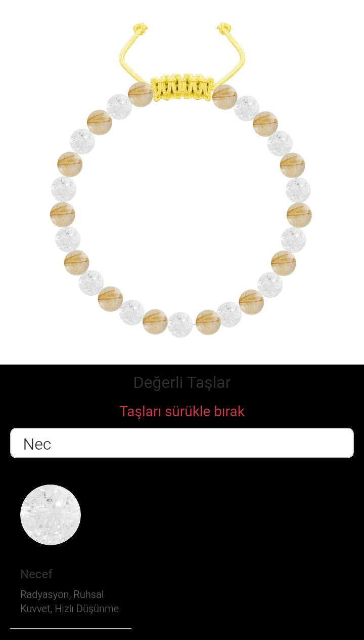 Özel Tasarım Merdiven Kapama Bileklik - 27 Taş - Özel Tasarım Görseli