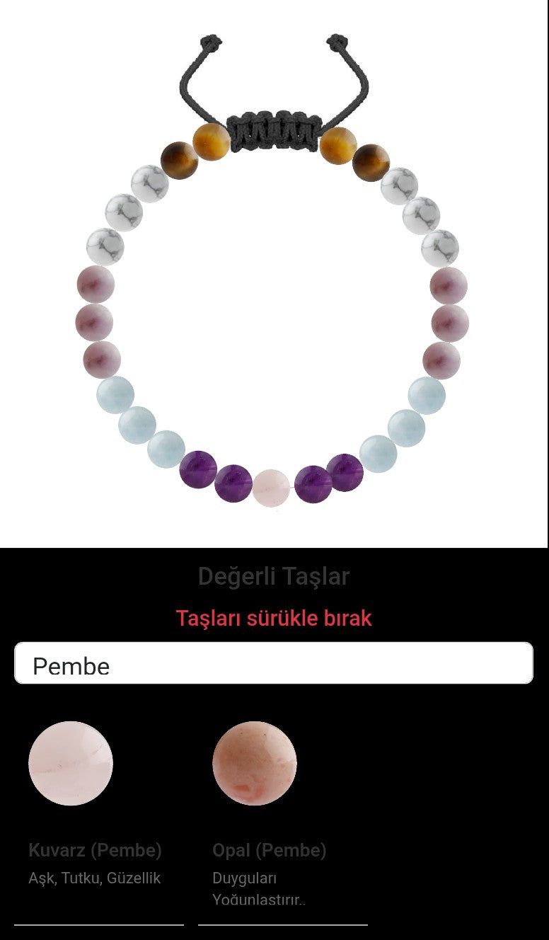 Özel Tasarım Merdiven Kapama Bileklik - 27 Taş - Özel Tasarım Görseli