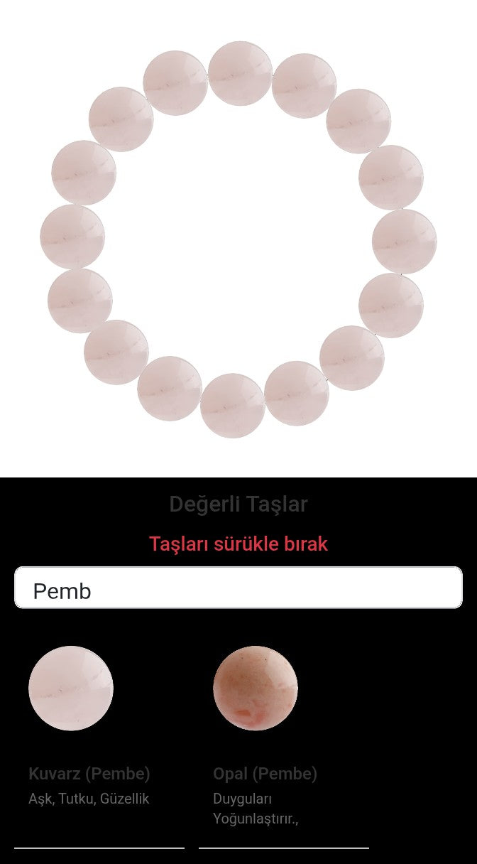 Özel Tasarım Elastik Misineli - 16 Taş - Özel Tasarım Görseli