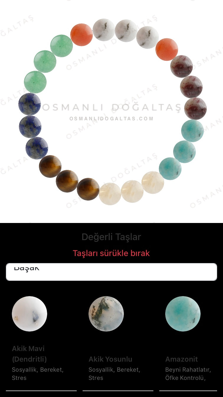 Özel Tasarım Elastik Misineli - 23 Taş - Özel Tasarım Görseli