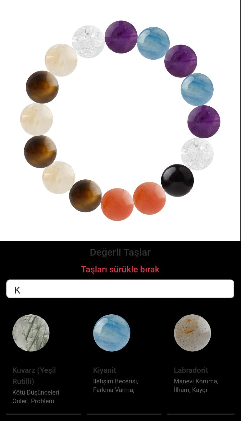 Özel Tasarım Elastik Misineli - 16 Taş - Özel Tasarım Görseli