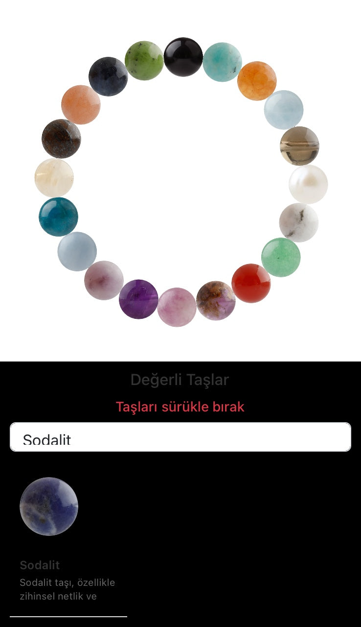 Özel Tasarım Elastik Misineli - 20 Taş - Özel Tasarım Görseli