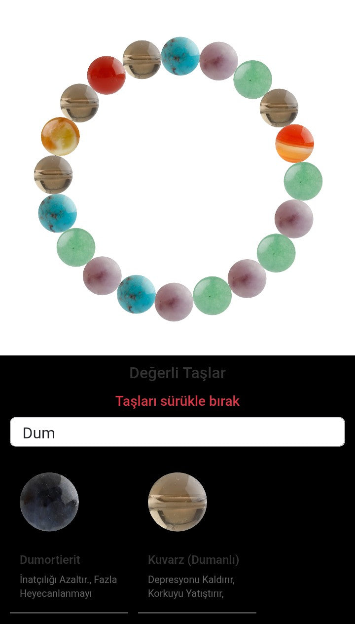 Özel Tasarım Elastik Misineli - 20 Taş - Özel Tasarım Görseli