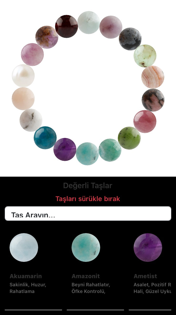 Özel Tasarım Elastik Misineli - 18 Taş - Özel Tasarım Görseli