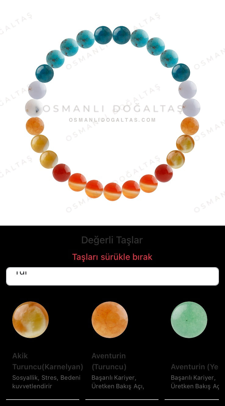 Özel Tasarım Elastik Misineli - 27 Taş - Özel Tasarım Görseli