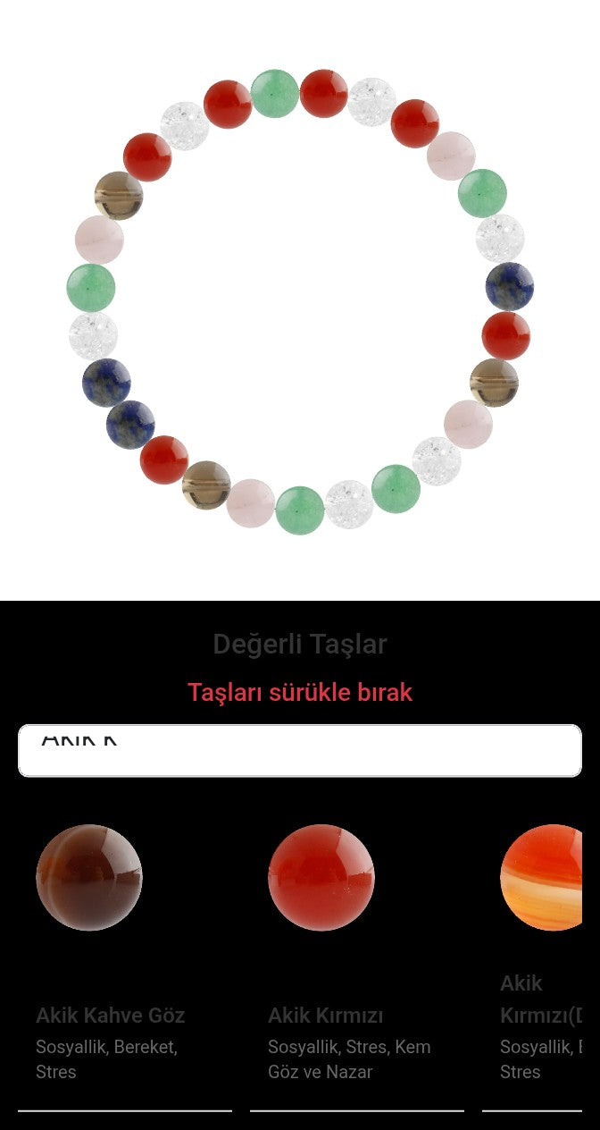 Özel Tasarım Elastik Misineli - 27 Taş - Özel Tasarım Görseli