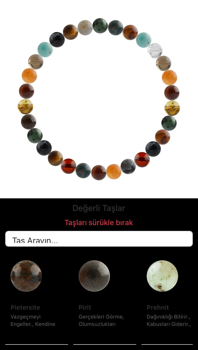 Özel Tasarım Elastik Misineli - 30 Taş - Özel Tasarım Görseli