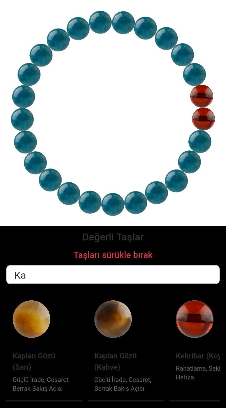 Özel Tasarım Elastik Misineli - 25 Taş - Özel Tasarım Görseli