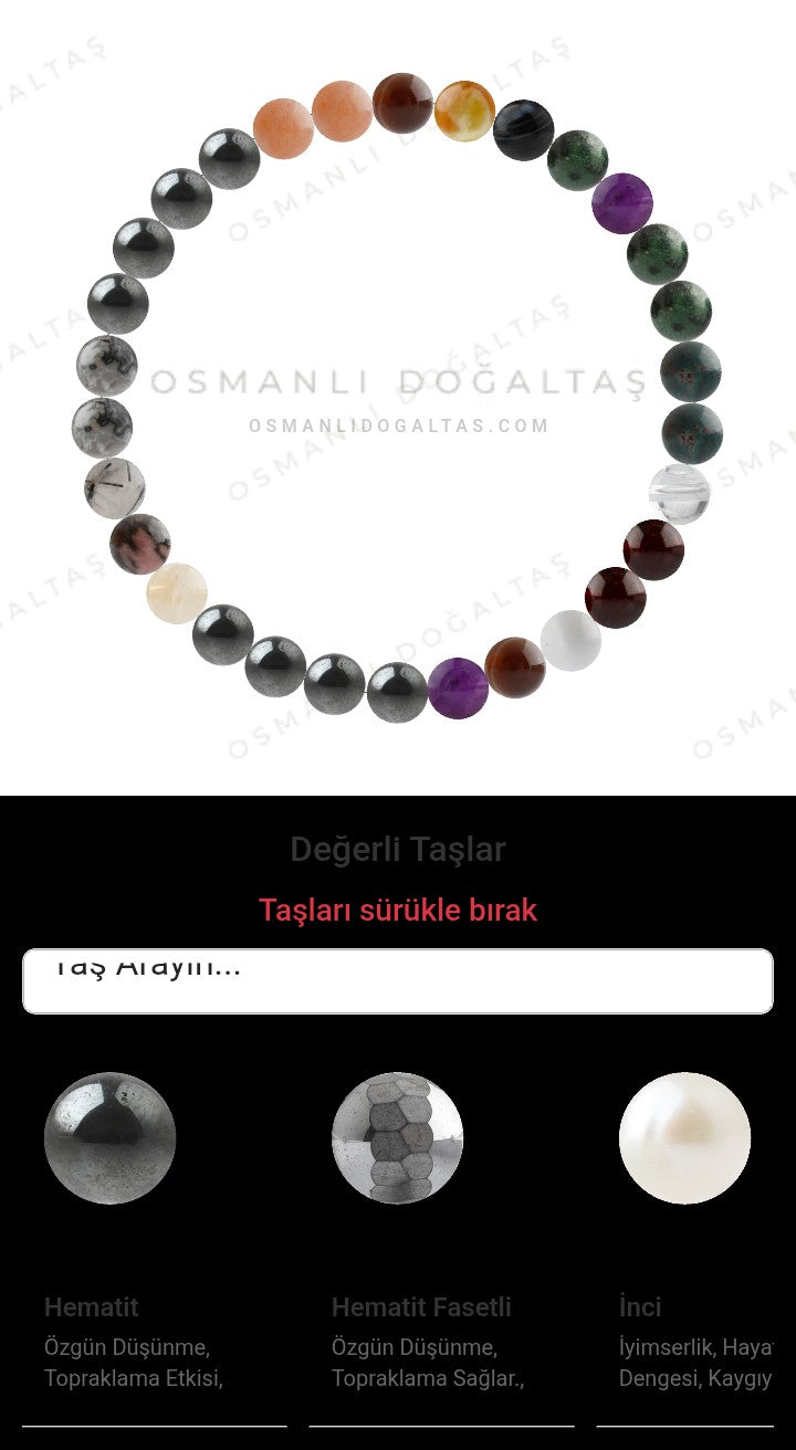 Özel Tasarım Elastik Misineli - 30 Taş - Özel Tasarım Görseli