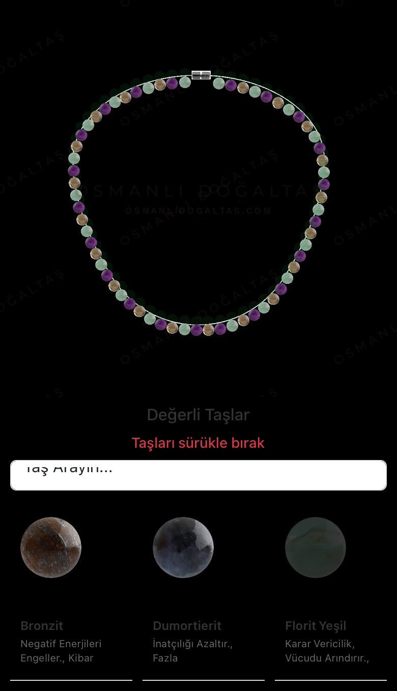 Özel Tasarım Kolye - 62 Taş - Özel Tasarım Görseli