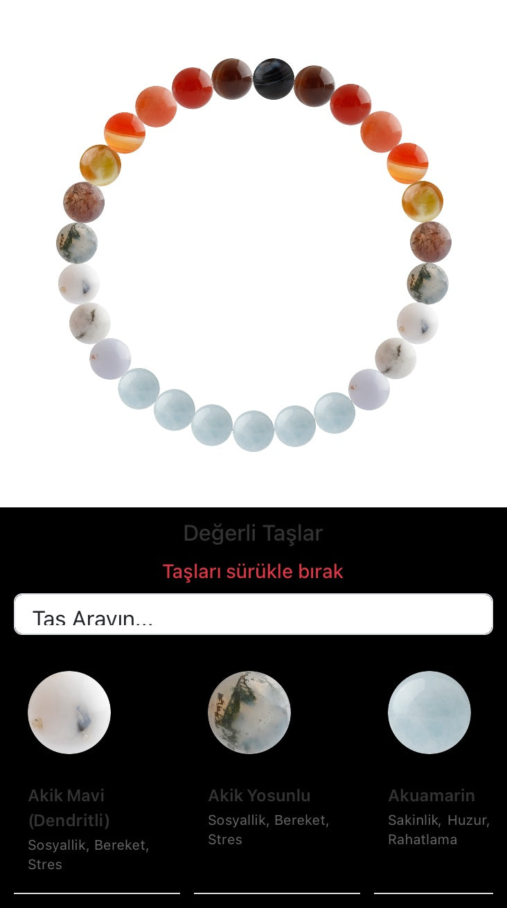 Özel Tasarım Elastik Misineli - 27 Taş - Özel Tasarım Görseli