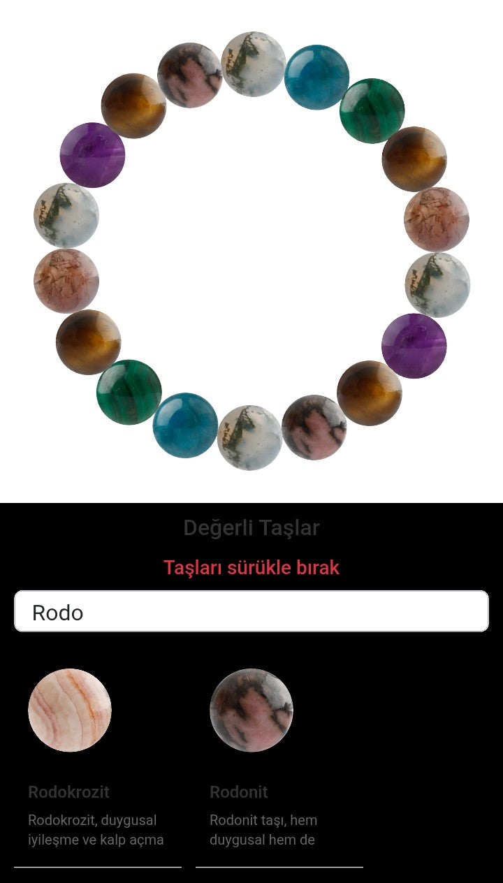Özel Tasarım Elastik Misineli - 18 Taş - Özel Tasarım Görseli