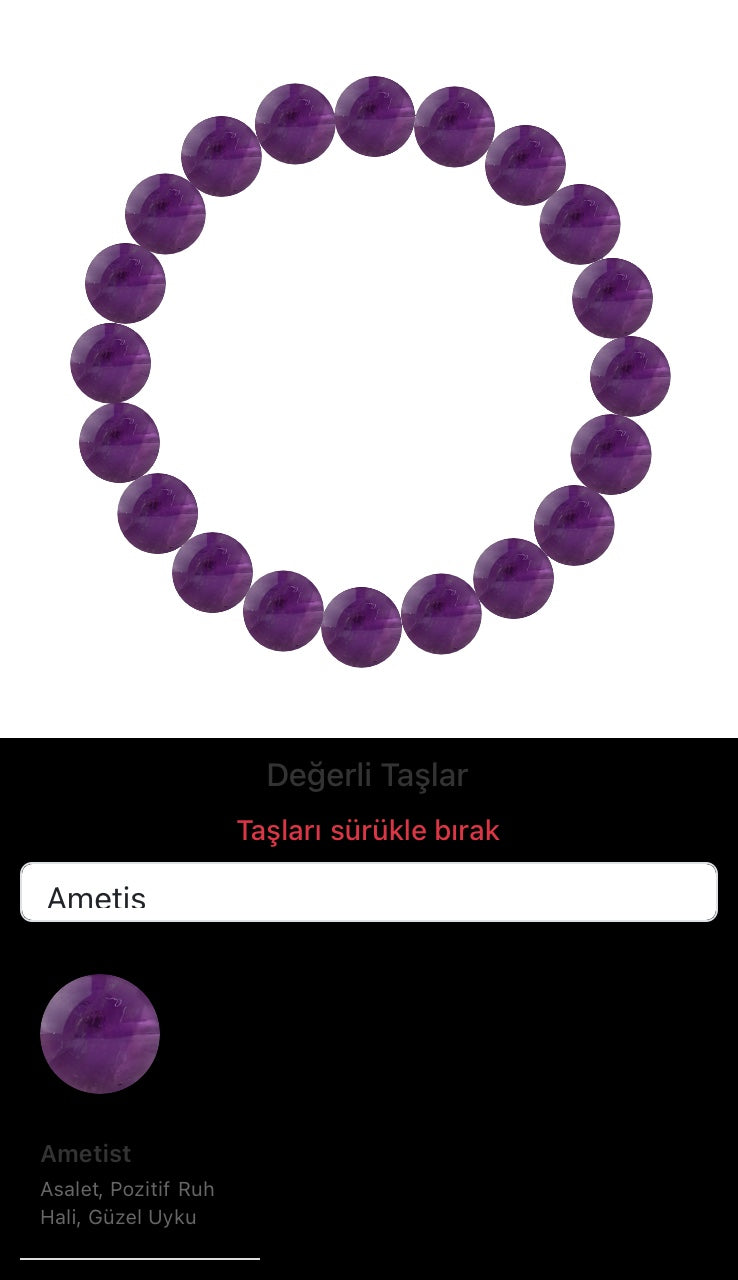 Özel Tasarım Elastik Misineli - 20 Taş - Özel Tasarım Görseli