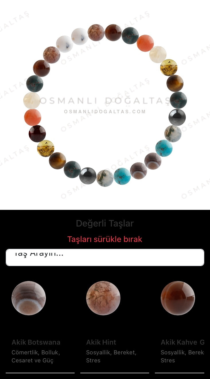 Özel Tasarım Elastik Misineli - 27 Taş - Özel Tasarım Görseli