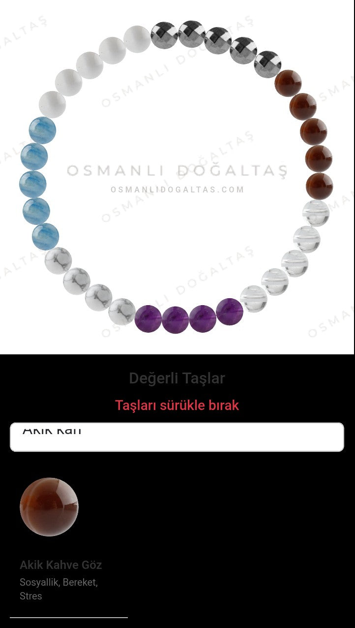 Özel Tasarım Elastik Misineli - 33 Taş - Özel Tasarım Görseli