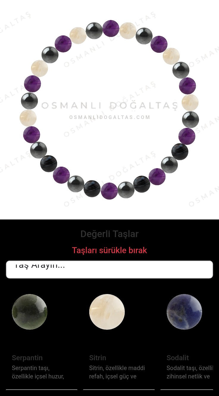 Özel Tasarım Elastik Misineli - 30 Taş - Özel Tasarım Görseli