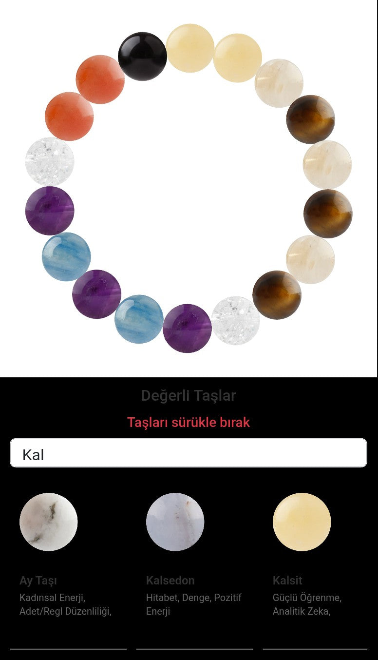 Özel Tasarım Elastik Misineli - 18 Taş - Özel Tasarım Görseli