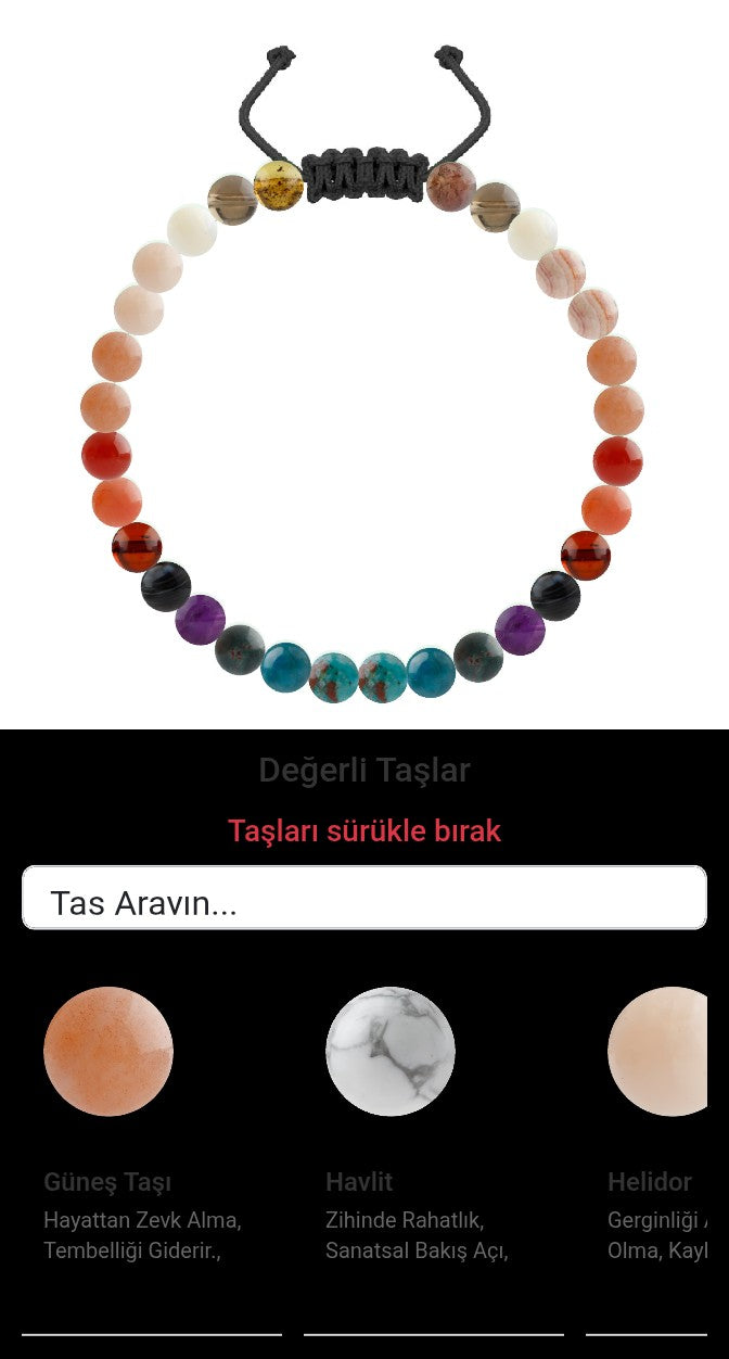 Özel Tasarım Merdiven Kapama Bileklik - 30 Taş - Özel Tasarım Görseli