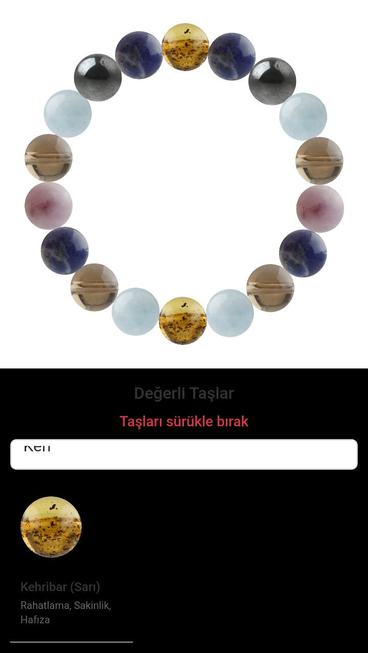 Özel Tasarım Elastik Misineli - 18 Taş