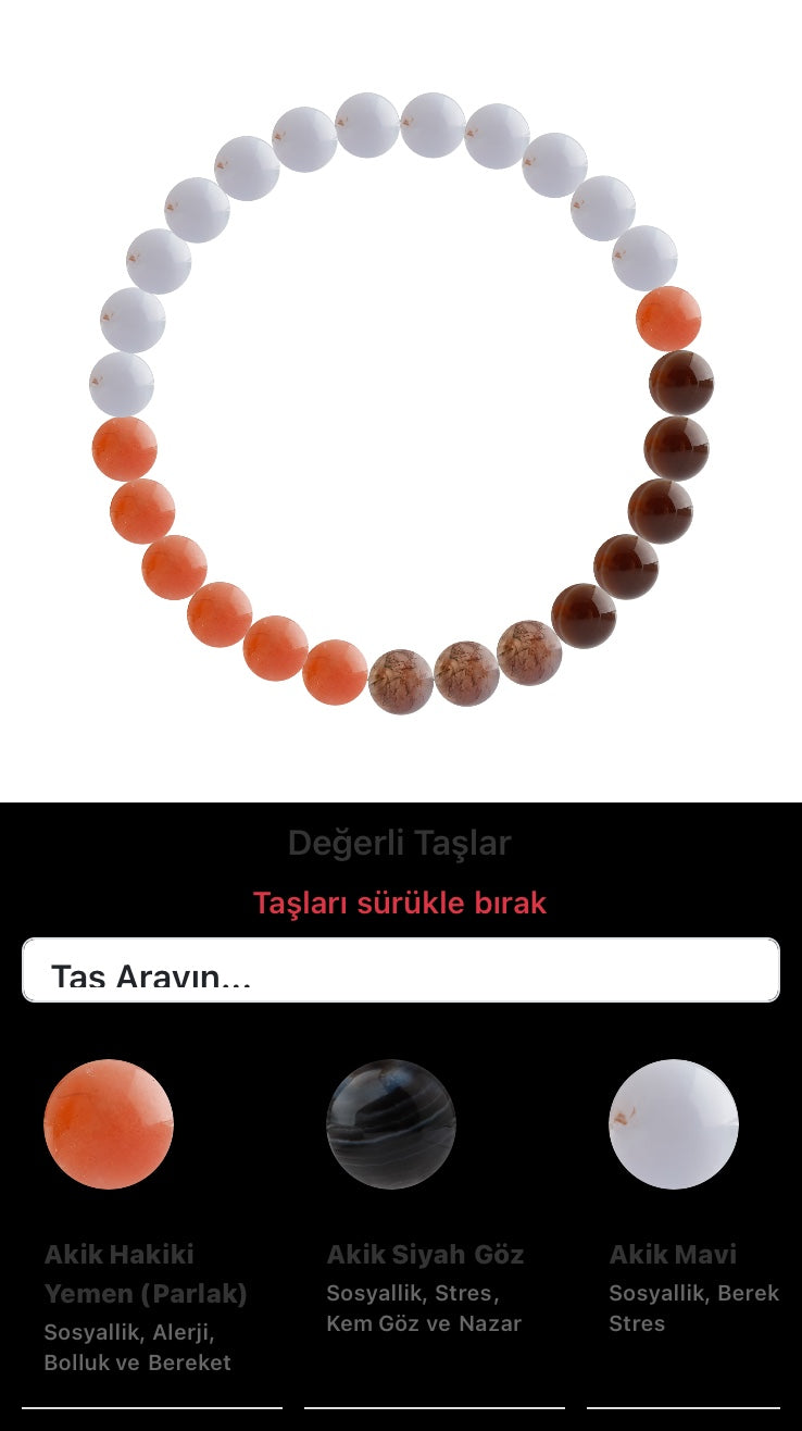 Özel Tasarım Elastik Misineli - 27 Taş - Özel Tasarım Görseli